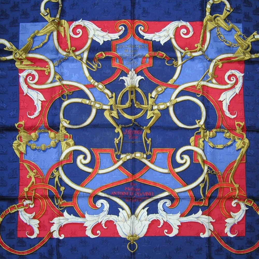 Hermes L’Instruction du Roy 90cm Silk Twill Jacquard Scarf